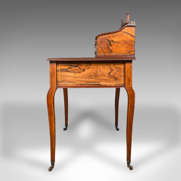 Antique Gents Correspondence Desk, English, Writing Table, Victorian, Circa 1900