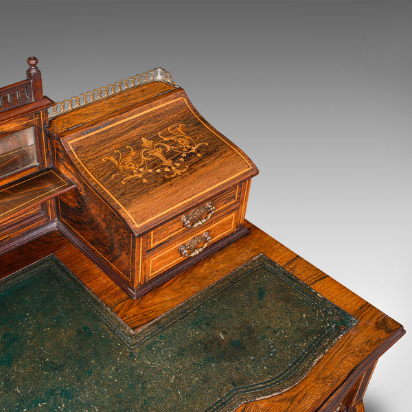 Antique Gents Correspondence Desk, English, Writing Table, Victorian, Circa 1900