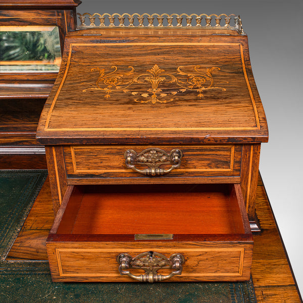 Antique Gents Correspondence Desk, English, Writing Table, Victorian, Circa 1900