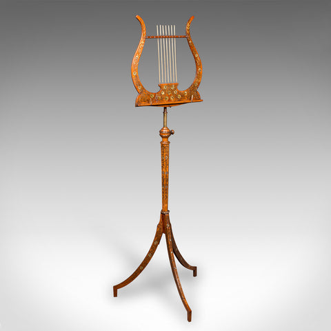 Antique Music Recital Stand, English, Walnut, Adjustable, Regency, Circa 1820
