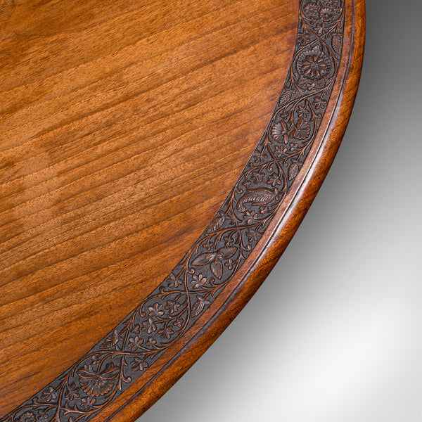 Antique Campaign Mess Table, English, Walnut, Oval, Occasional, Victorian, 1900