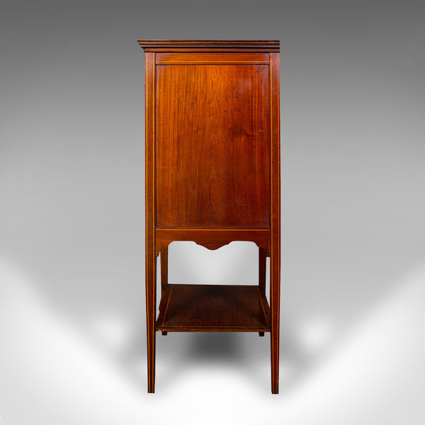 Antique Fall Front Music Cabinet, English, Walnut, Document Folio, Edwardian