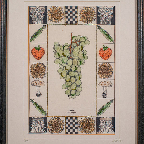 Set of 4 Vintage Embroidery Panels, English, Hand Finished, Limited Edition, Art