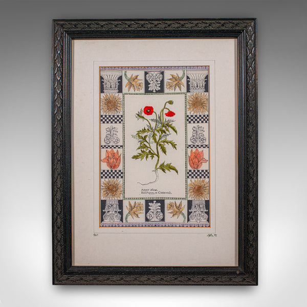 Set of 4 Vintage Embroidery Panels, English, Hand Finished, Limited Edition, Art