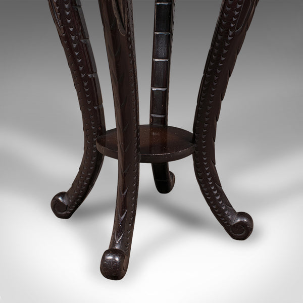 Antique Jardiniere Stand, Japanese, Ebonised, Portico Planter Table, Victorian