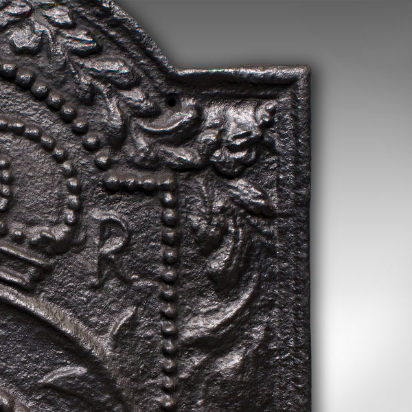 Antique Fire Back, English Carolean Revival Fireplace Reflector, Early Victorian - London Fine Antiques