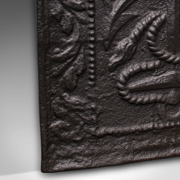 Antique Fire Back, English Carolean Revival Fireplace Reflector, Early Victorian - London Fine Antiques