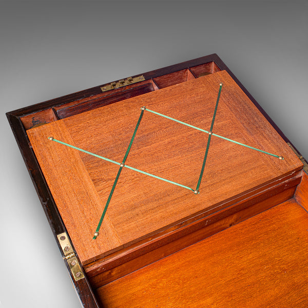 Antique Officer's Correspondence Box, English, Writing Slope, Regency, C.1820