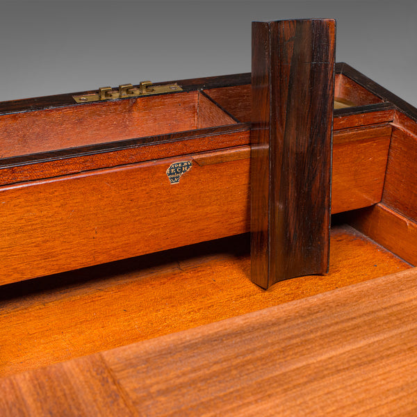 Antique Officer's Correspondence Box, English, Writing Slope, Regency, C.1820