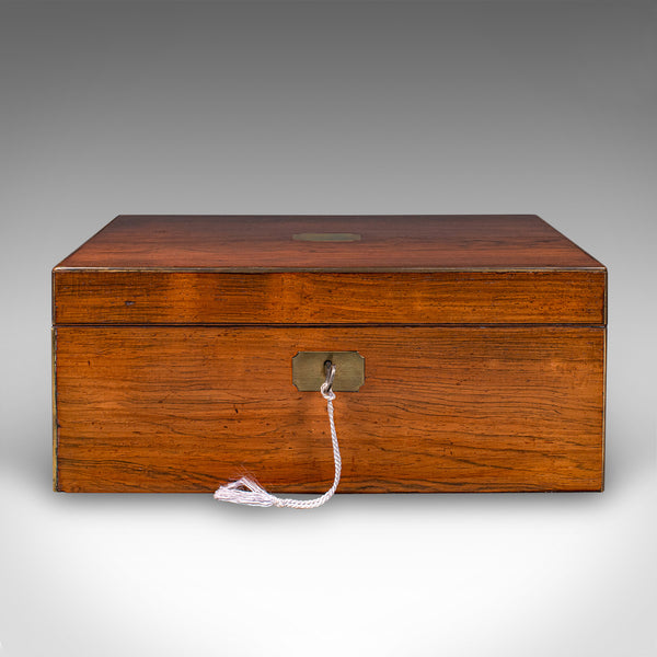Antique Officer's Correspondence Box, English, Writing Slope, Regency, C.1820