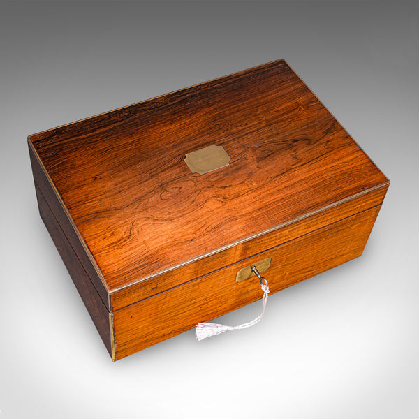 Antique Officer's Correspondence Box, English, Writing Slope, Regency, C.1820