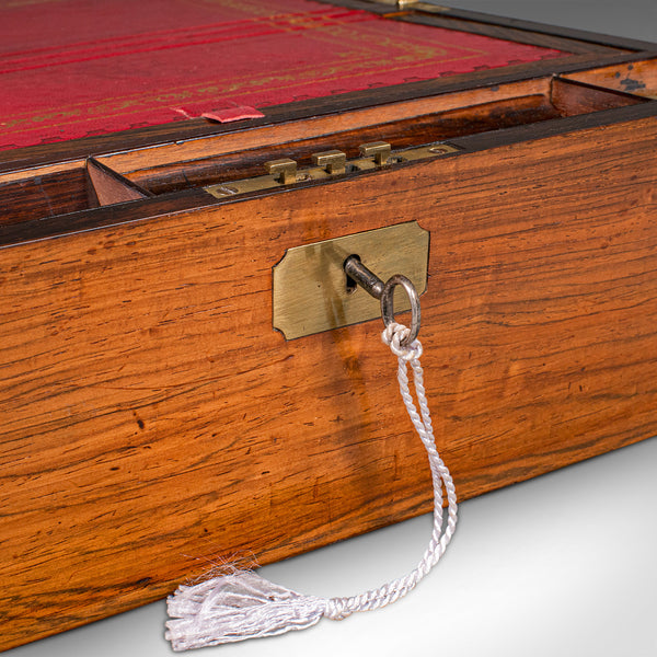Antique Officer's Correspondence Box, English, Writing Slope, Regency, C.1820