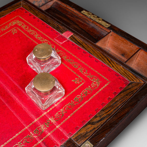 Antique Officer's Correspondence Box, English, Writing Slope, Regency, C.1820