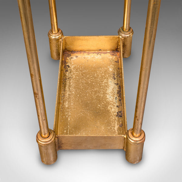 Antique Six Division Stick Stand, English, Brass, Hall, Umbrella Rack, Edwardian