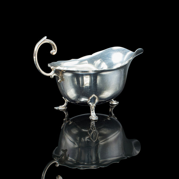 Trio of Antique Sauce Dishes, English, Silver Plated, Condiment Pots, Edwardian