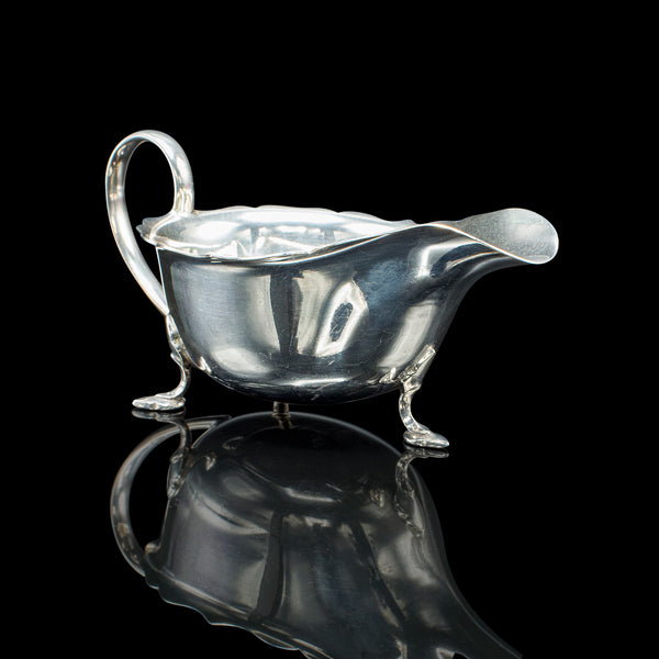 Trio of Antique Sauce Dishes, English, Silver Plated, Condiment Pots, Edwardian