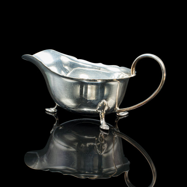 Trio of Antique Sauce Dishes, English, Silver Plated, Condiment Pots, Edwardian