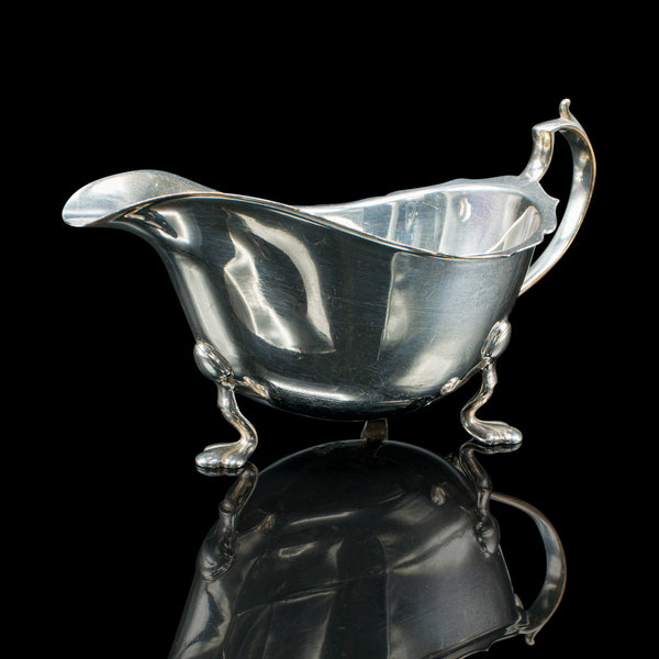 Trio of Antique Sauce Dishes, English, Silver Plated, Condiment Pots, Edwardian