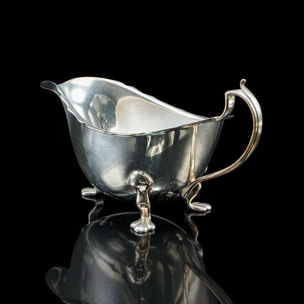 Trio of Antique Sauce Dishes, English, Silver Plated, Condiment Pots, Edwardian