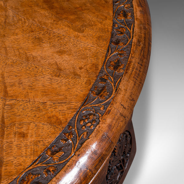 Low Antique Lamp Table, English, Afternoon Tea, Side, Wine, Victorian Circa 1890
