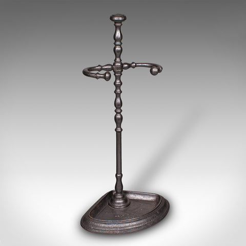 Antique Corner Umbrella Stand, French, Cast Iron, Hallway Drying Rack, Victorian