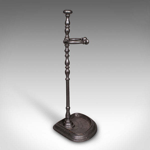Antique Corner Umbrella Stand, French, Cast Iron, Hallway Drying Rack, Victorian