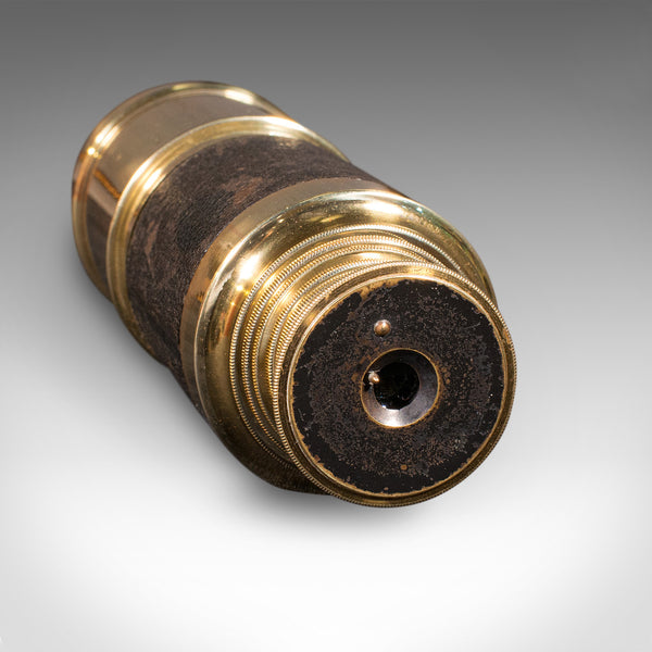 Antique Telescope, English, 6-Draw, Brass, Leather, Terrestrial, Victorian, 1860