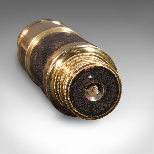 Antique Telescope, English, 6-Draw, Brass, Leather, Terrestrial, Victorian, 1860