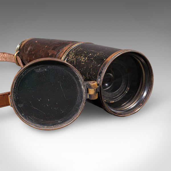 Large Antique 3-Draw Telescope, Irish, Brass, Leather, Terrestrial, Edwardian