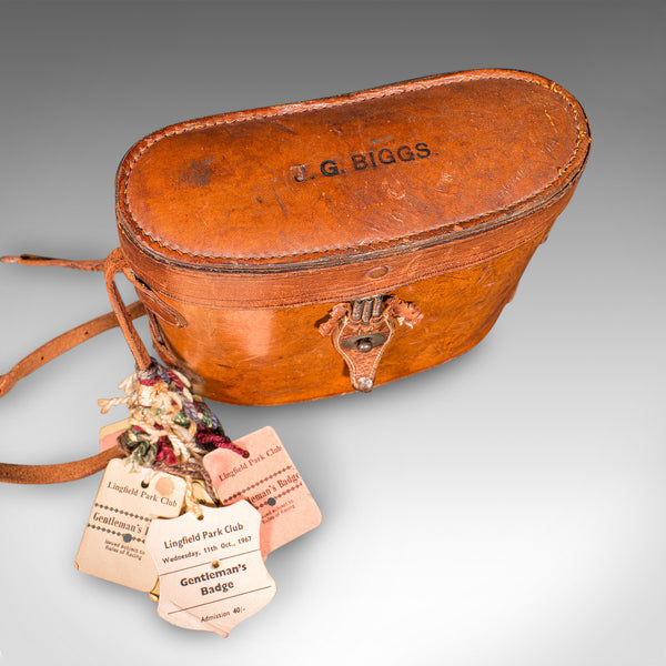 Vintage Pair of Binoculars, Scottish, Racecourse Spotter's Glasses, Leather Case