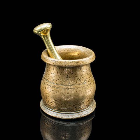 Antique Mortar & Pestle, English, Bronze Apothecary, Kitchen Aid, Carolean, 1670
