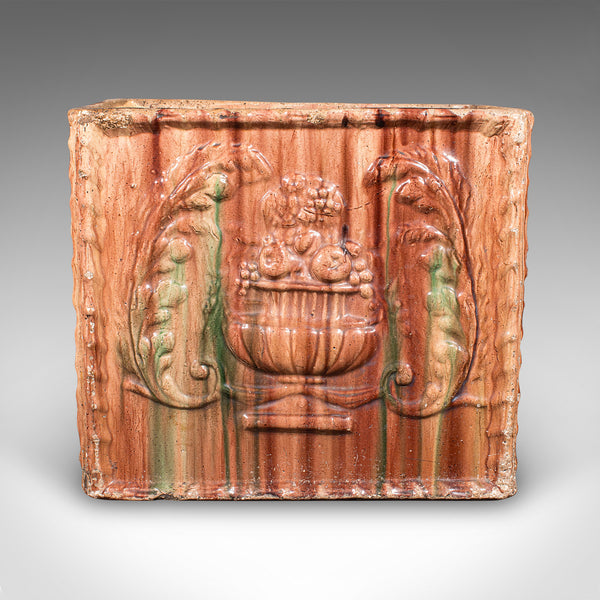 Large Antique Planter, Scottish, Ceramic Jardinière, Majolica Taste, Victorian