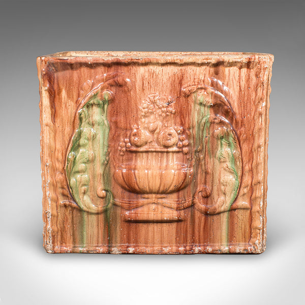 Large Antique Planter, Scottish, Ceramic Jardinière, Majolica Taste, Victorian