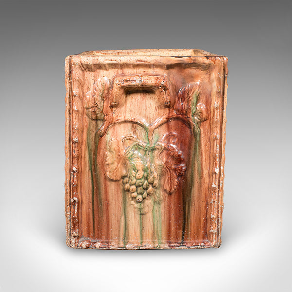 Large Antique Planter, Scottish, Ceramic Jardinière, Majolica Taste, Victorian