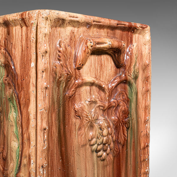 Large Antique Planter, Scottish, Ceramic Jardinière, Majolica Taste, Victorian