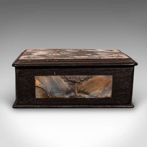 Small Antique Keepsake Box, Oriental, Decorative Case, Qing Dynasty, Edwardian