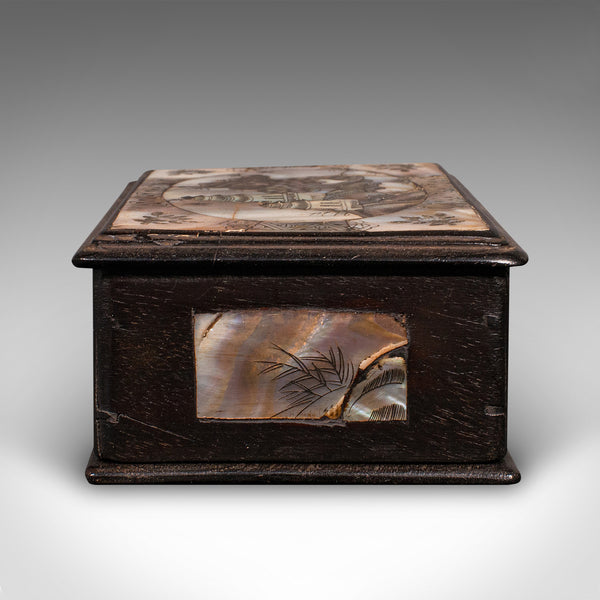 Small Antique Keepsake Box, Oriental, Decorative Case, Qing Dynasty, Edwardian