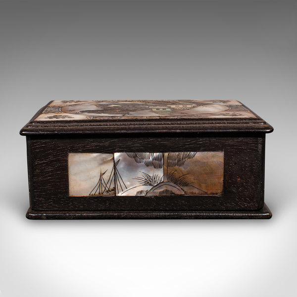 Small Antique Keepsake Box, Oriental, Decorative Case, Qing Dynasty, Edwardian