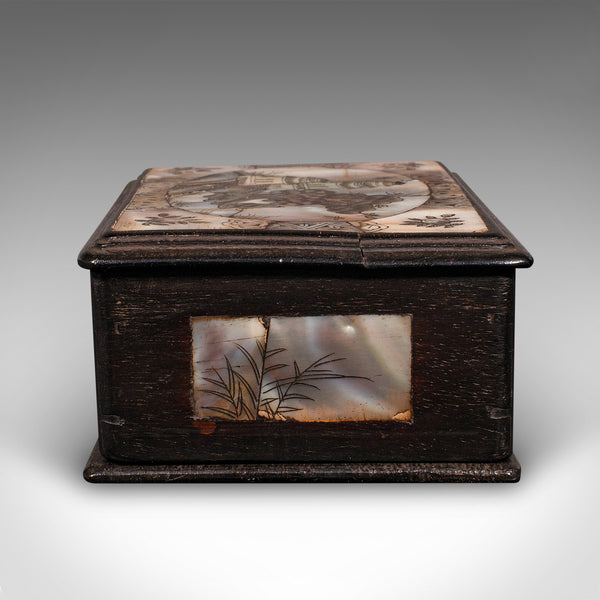Small Antique Keepsake Box, Oriental, Decorative Case, Qing Dynasty, Edwardian