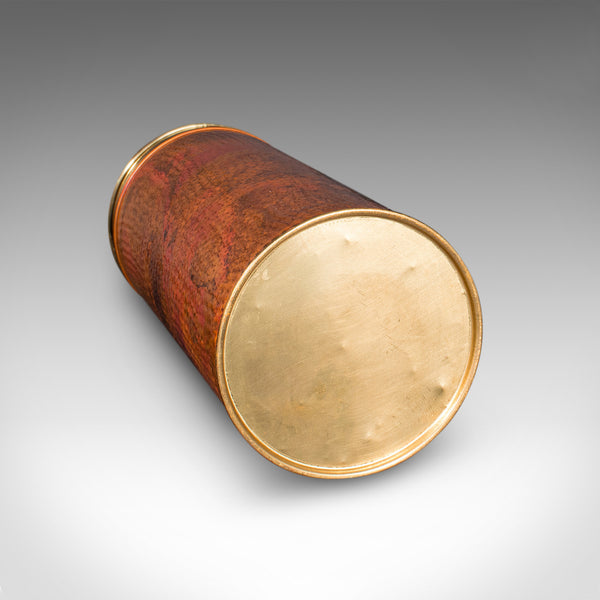Vintage Stick Sleeve, English, Copper, Brass, Hallway Umbrella Stand, Circa 1970