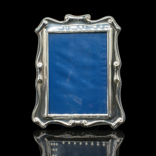 Small Vintage Picture Frame, English, Silver Plated Photo Frame, Art Deco, 1930