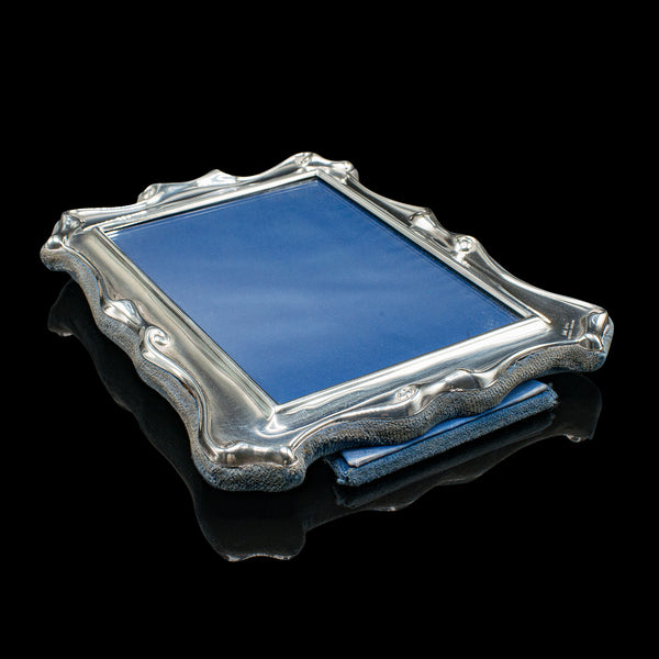Small Vintage Picture Frame, English, Silver Plated Photo Frame, Art Deco, 1930