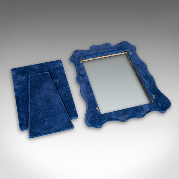 Pair of Vintage Portrait Picture Frames, English, Silver Plate, 5x7, Art Deco