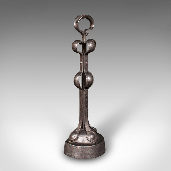 Antique Arts & Crafts Door Stop, English, Wrought Iron, After Liberty, Victorian