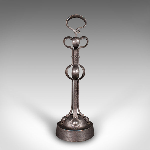 Antique Arts & Crafts Door Stop, English, Wrought Iron, After Liberty, Victorian