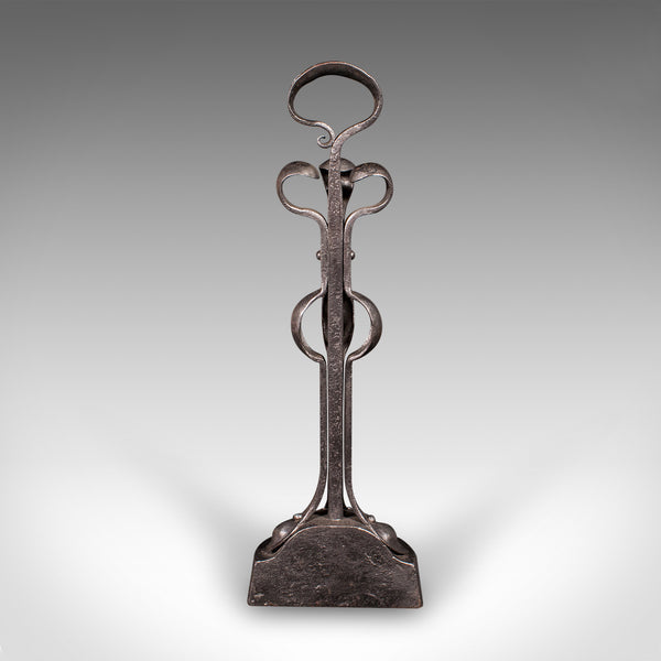 Antique Arts & Crafts Door Stop, English, Wrought Iron, After Liberty, Victorian