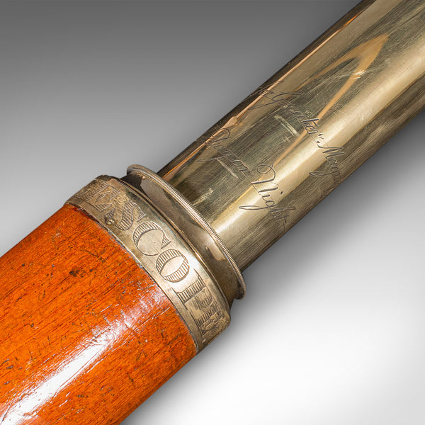 Antique 2 Draw Telescope, English, Maritime, Day or Night, Richardson, Regency