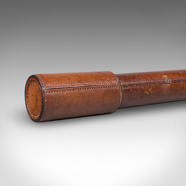 Antique Explorer’s Telescope, English, Leather Dressed Spyglass, Edwardian, 1910