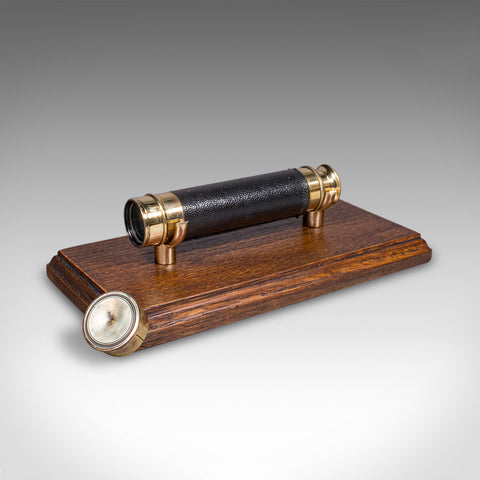 Small Antique 3 Draw Telescope, English, Brass, Terrestrial Spyglass, Victorian