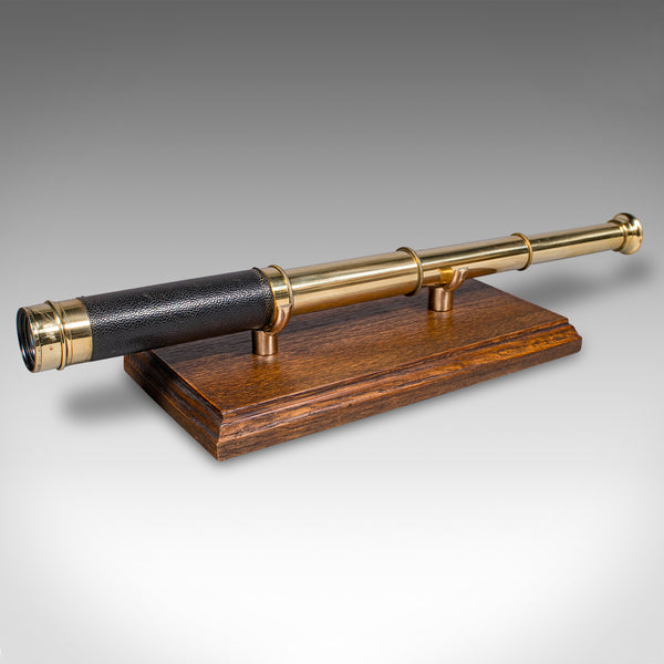 Small Antique 3 Draw Telescope, English, Brass, Terrestrial Spyglass, Victorian